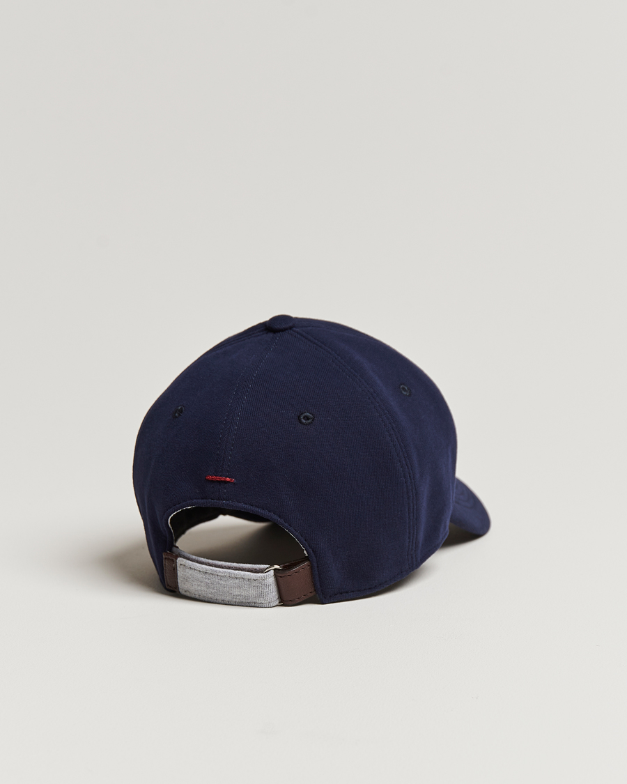 Herr | Brunello Cucinelli Peach Baseball Cap Navy | Brunello Cucinelli | Peach Baseball Cap Navy