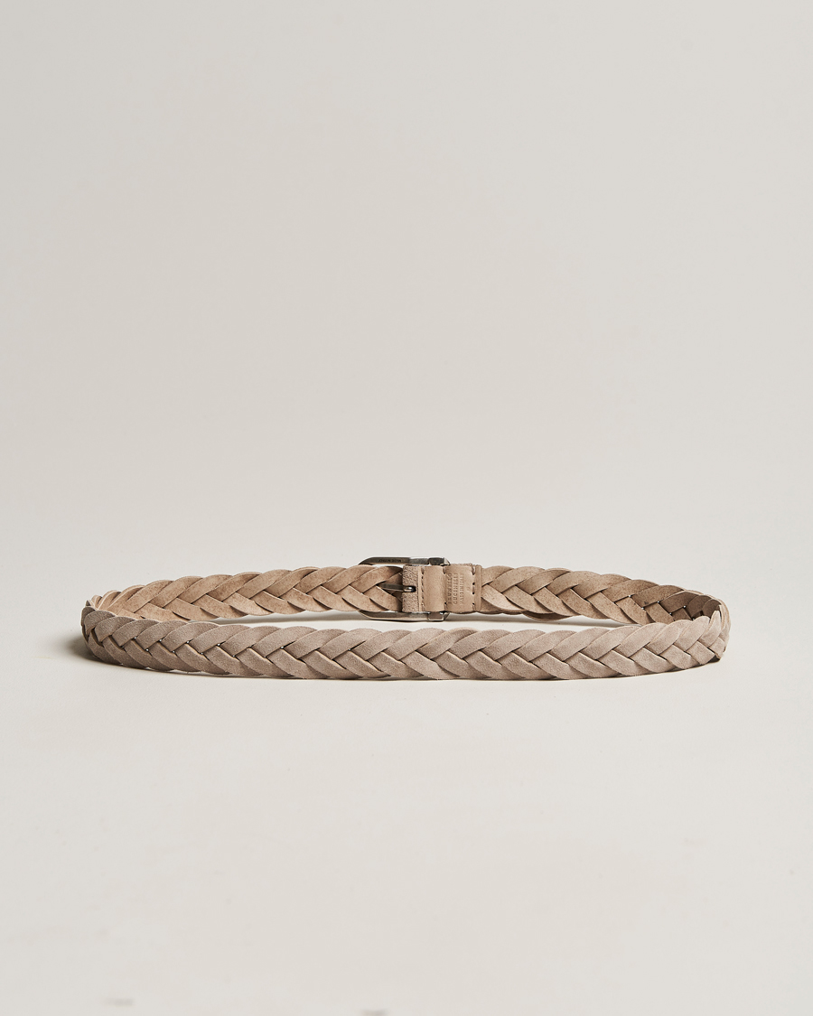 Herr | Brunello Cucinelli Braided Suede Belt Desert Suede | Brunello Cucinelli | Braided Suede Belt Desert Suede