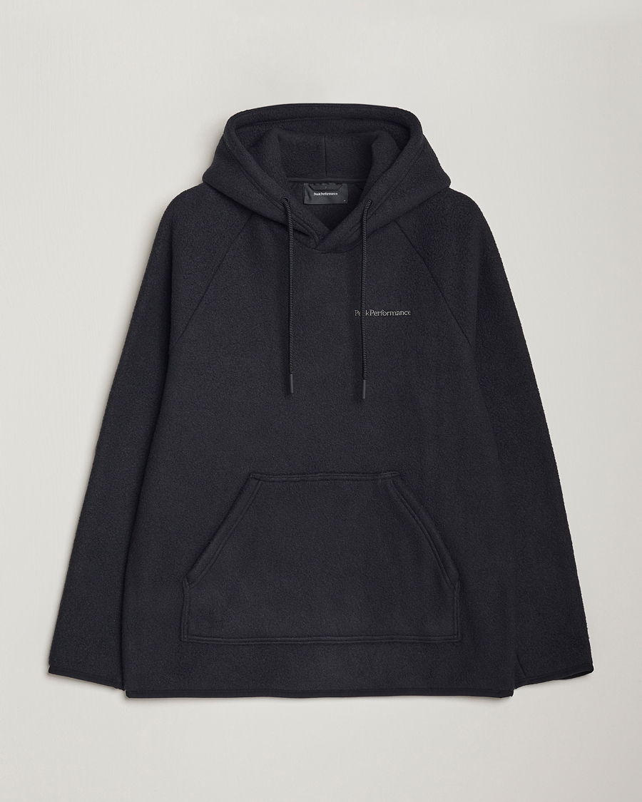 Herr | Tröjor | Peak Performance | Fleece Hood Black