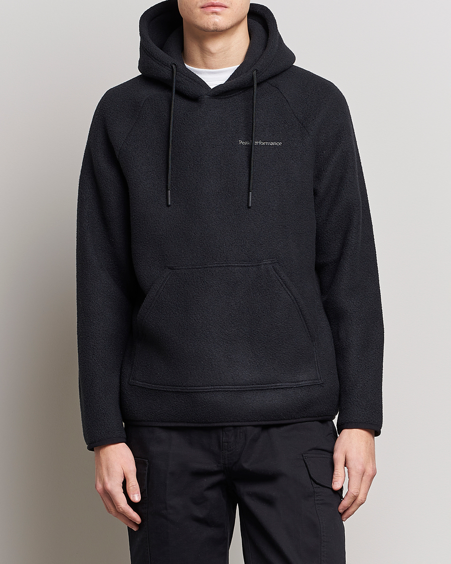 Herr | Tröjor | Peak Performance | Fleece Hood Black