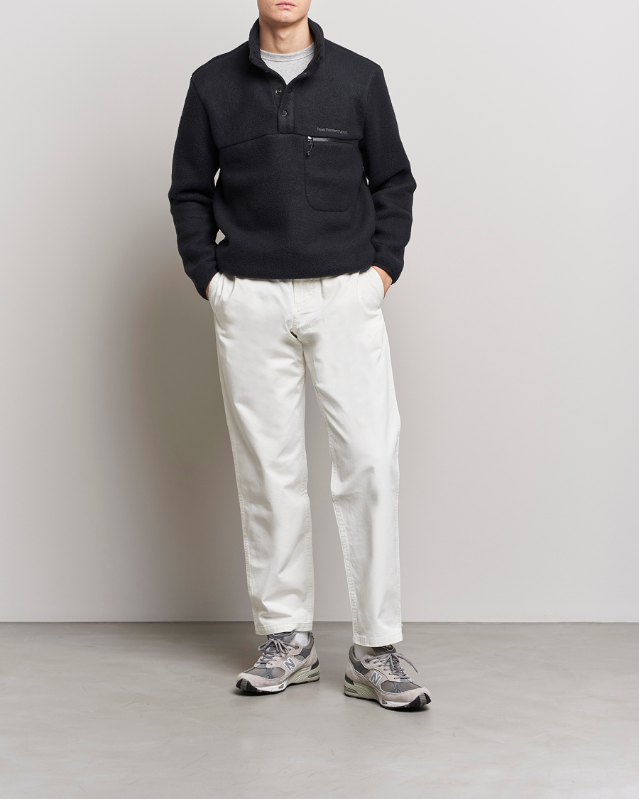 Herr | Tröjor | Peak Performance | Fleece Snap Sweater Black
