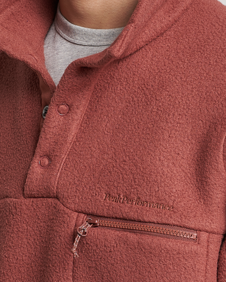 Herr | Tröjor | Peak Performance | Fleece Snap Sweater Classic Clay
