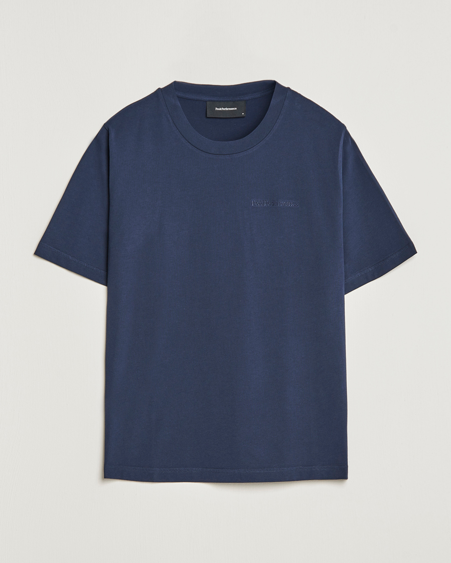 Herr | T-Shirts | Peak Performance | Original Logo Crew Neck T-Shirt Blue Shadow
