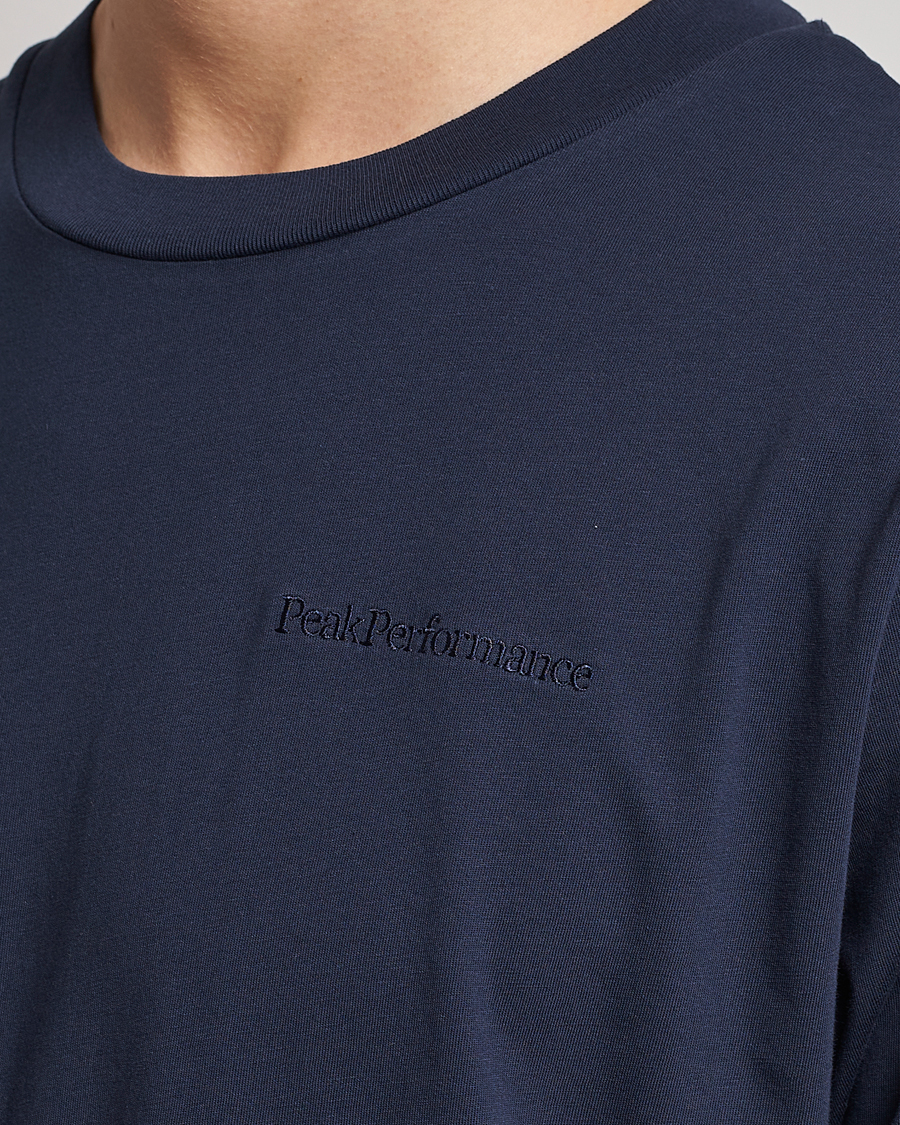 Herr | T-Shirts | Peak Performance | Original Logo Crew Neck T-Shirt Blue Shadow