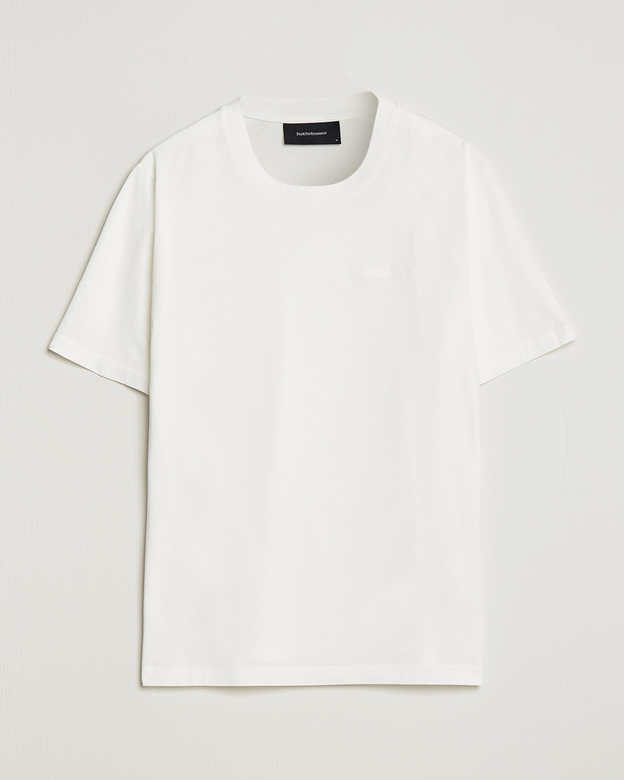 Herr | T-Shirts | Peak Performance | Original Logo Crew Neck T-Shirt Off White