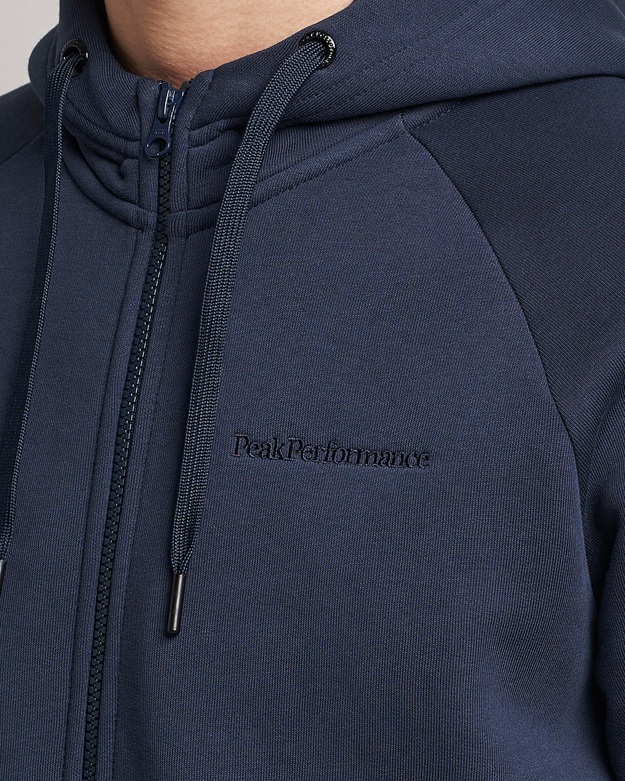 Herr | Tröjor | Peak Performance | Original Logo Full Zip Hoodie Blue Shadow
