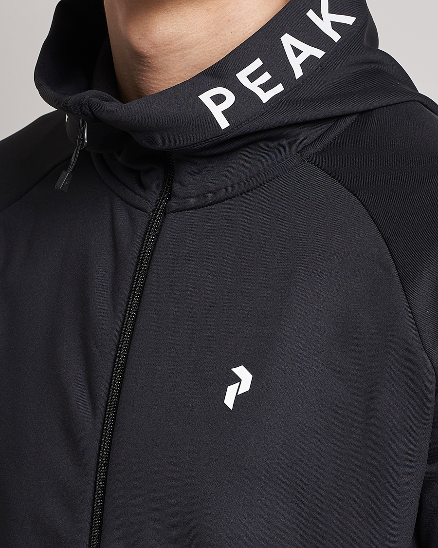 Herr | Tröjor | Peak Performance | Rider Zip Hood Fleece Black