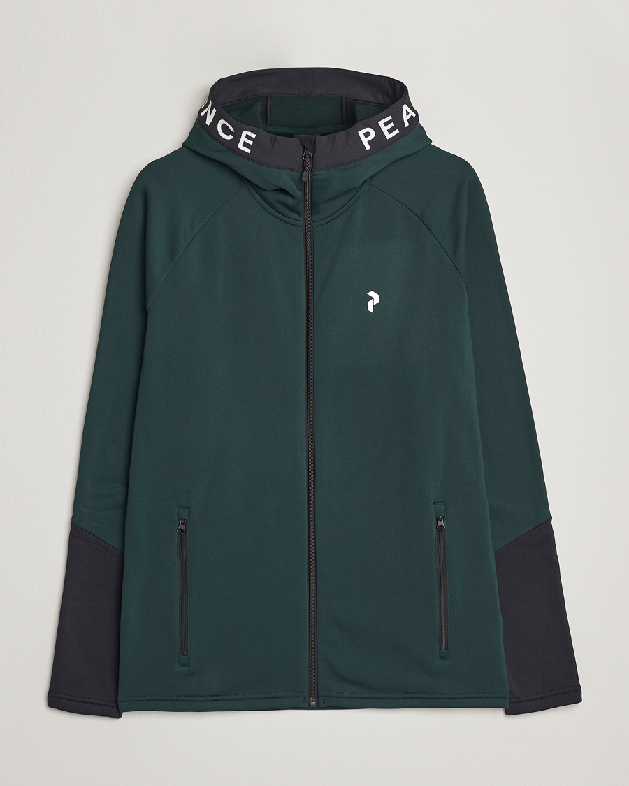 Herr | Tröjor | Peak Performance | Rider Zip Hood Fleece Scarab Green/Black