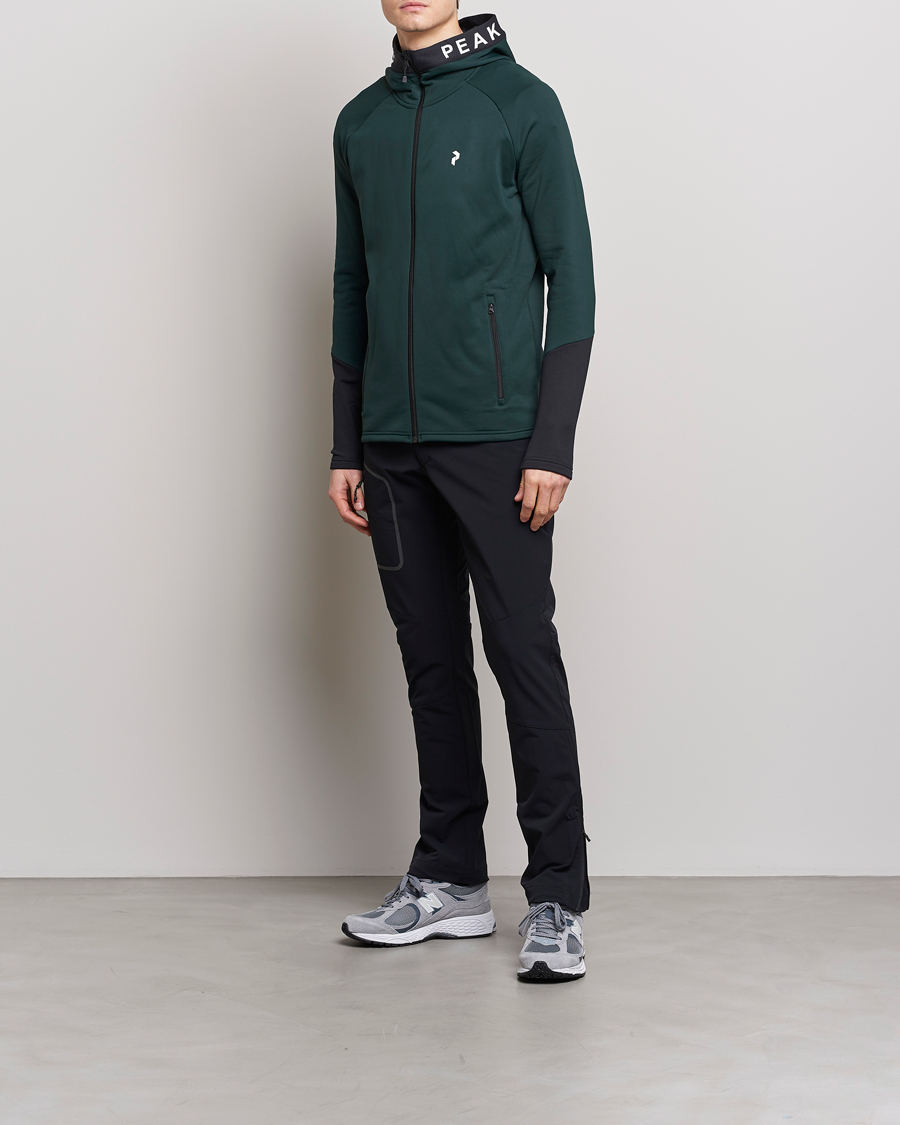 Herr | Tröjor | Peak Performance | Rider Zip Hood Fleece Scarab Green/Black