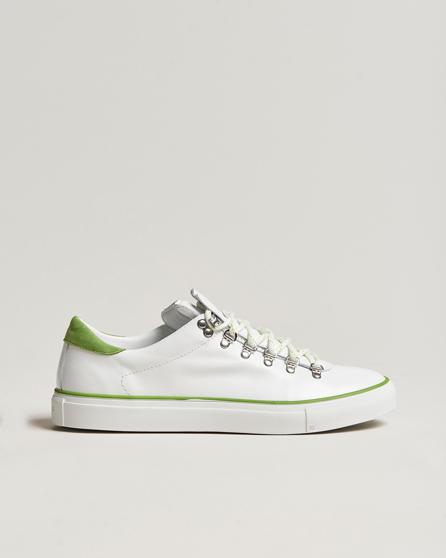 Herr | Diemme Marostica Low Sneaker White Nappa Lime | Diemme | Marostica Low Sneaker White Nappa Lime