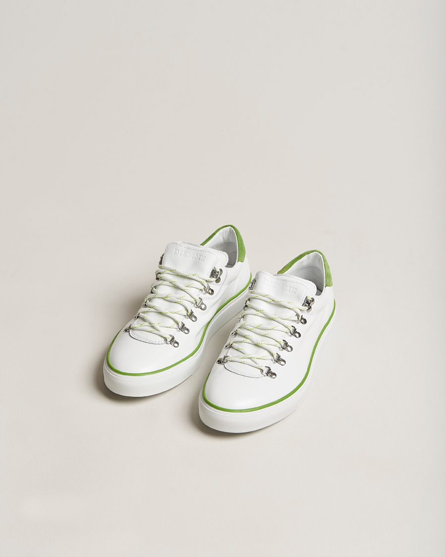 Herr | Vita sneakers | Diemme | Marostica Low Sneaker White Nappa Lime