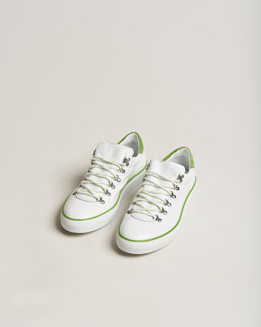 Herr | Diemme Marostica Low Sneaker White Nappa Lime | Diemme | Marostica Low Sneaker White Nappa Lime