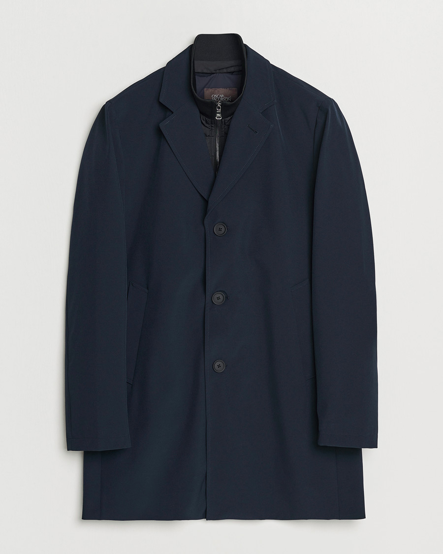 Herr | Jackor | Oscar Jacobson | Dalton Nylon Liner Coat Navy
