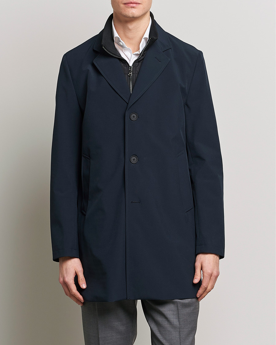 Herr | Jackor | Oscar Jacobson | Dalton Nylon Liner Coat Navy
