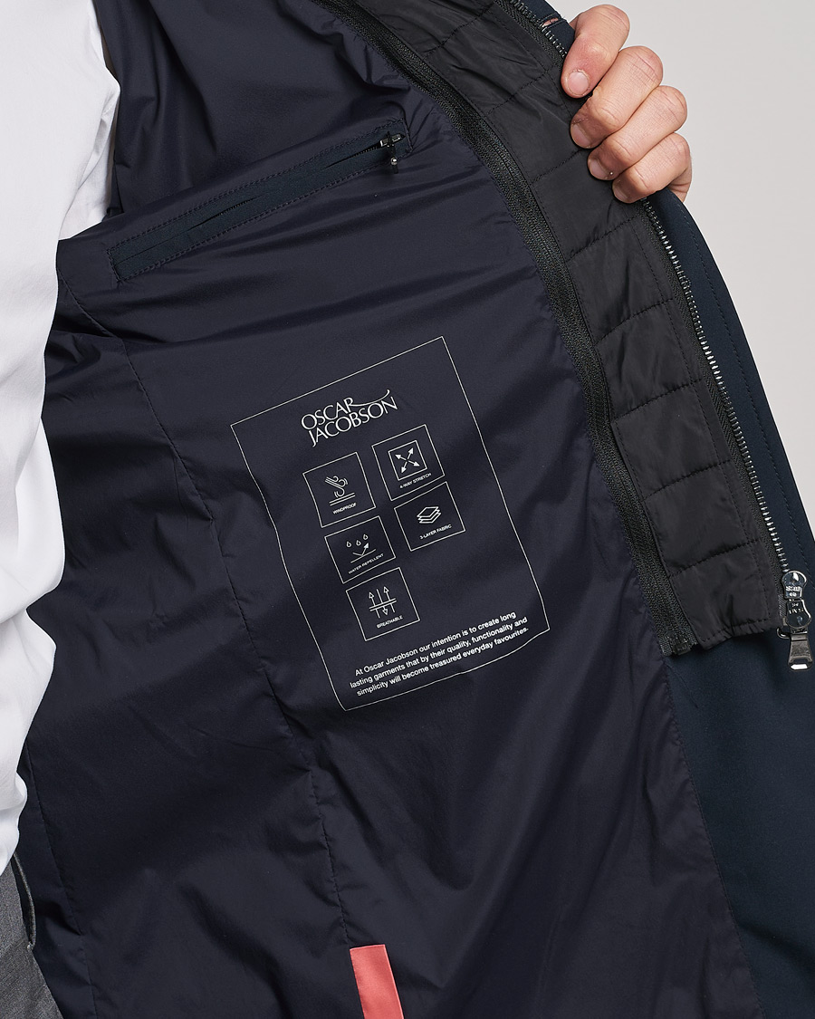 Herr | Jackor | Oscar Jacobson | Dalton Nylon Liner Coat Navy