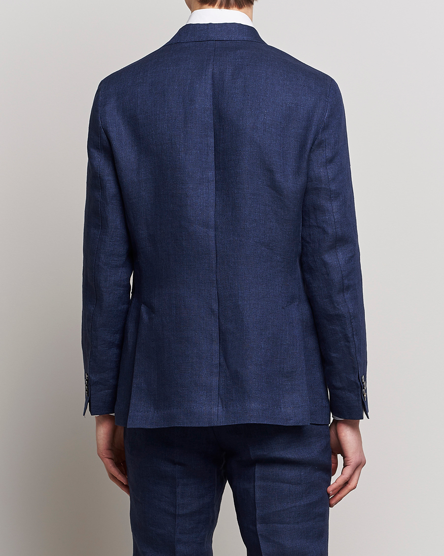 Herr | Kavajer | Oscar Jacobson | Ferry Soft Linen Blazer Navy
