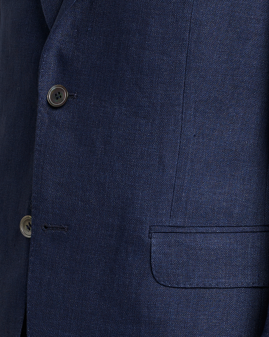 Herr | Kavajer | Oscar Jacobson | Ferry Soft Linen Blazer Navy