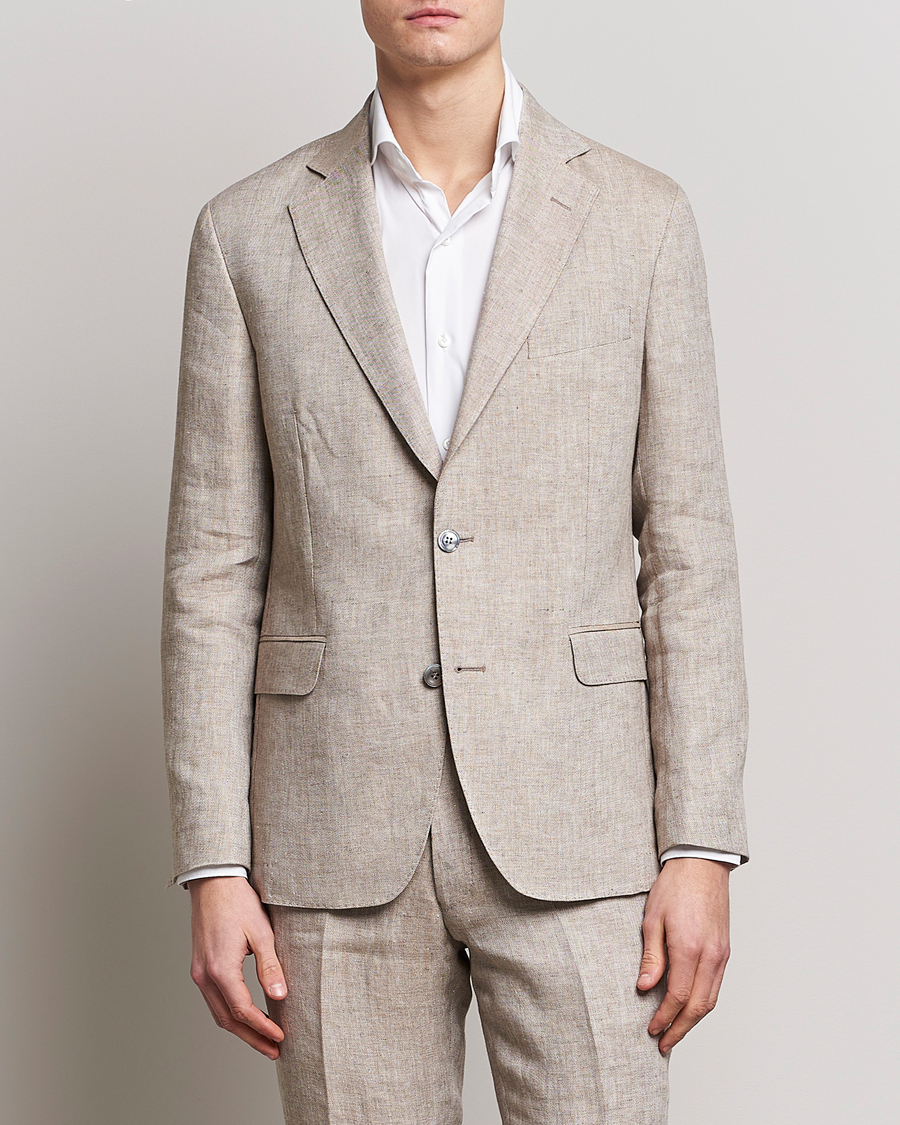 Herr |  | Oscar Jacobson | Ferry Soft Linen Blazer Beige