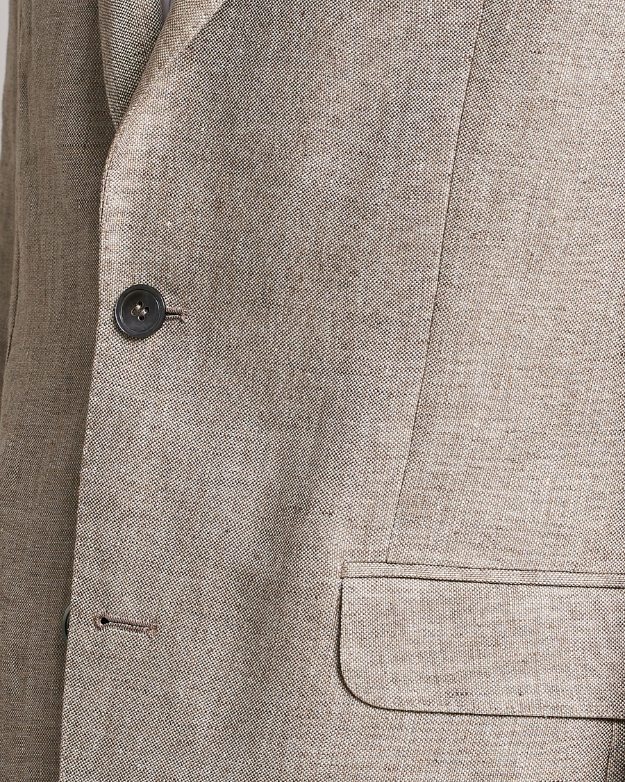 Herr | Kavajer | Oscar Jacobson | Ferry Soft Linen Blazer Beige