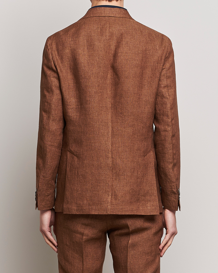 Herr | Kavajer | Oscar Jacobson | Ferry Soft Linen Blazer Brown