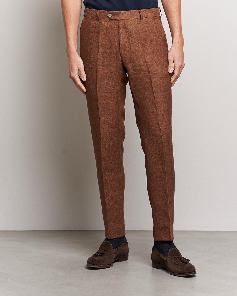 Herr |  | Oscar Jacobson | Denz Linen Trousers Brown