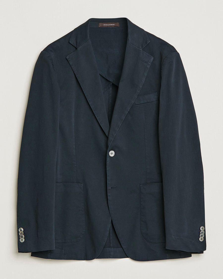 Herr | Kavajer | Oscar Jacobson | Egel Cotton Blazer Navy