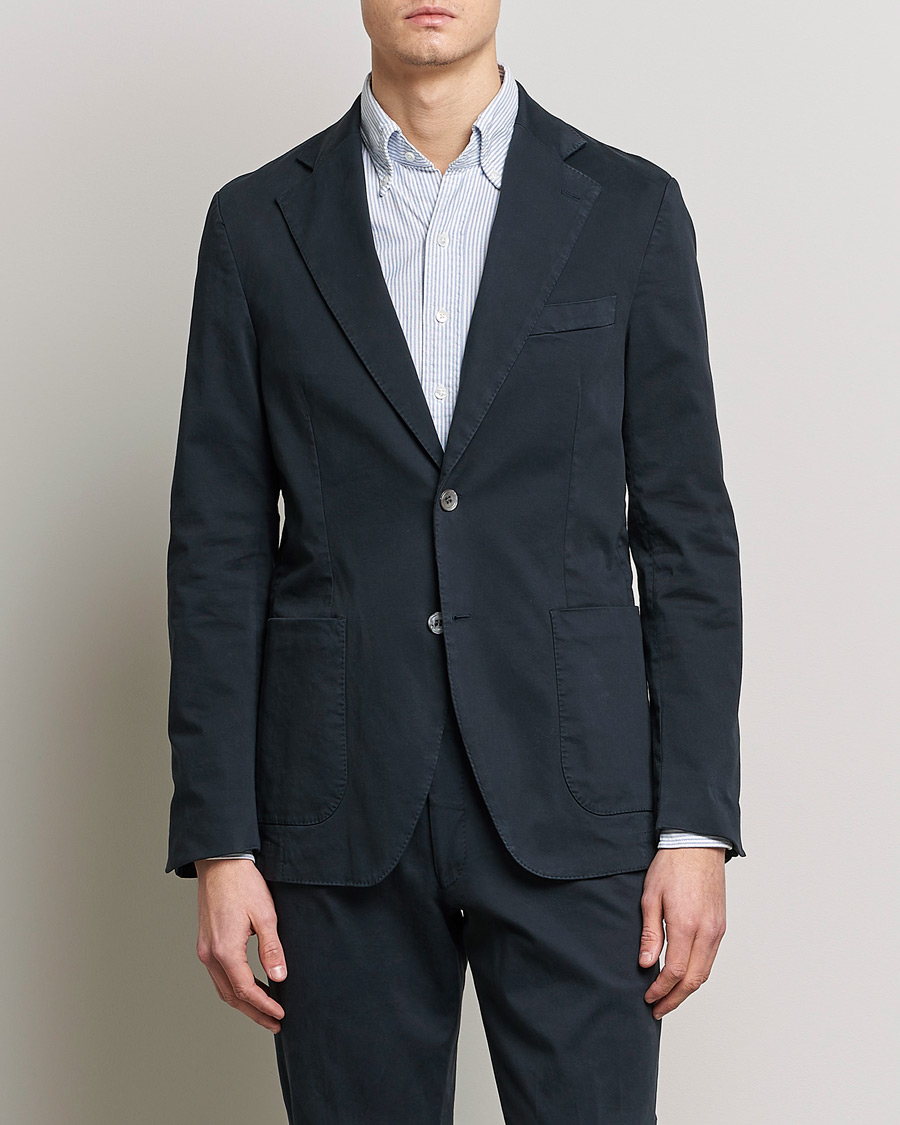 Herr | Kavajer | Oscar Jacobson | Egel Cotton Blazer Navy
