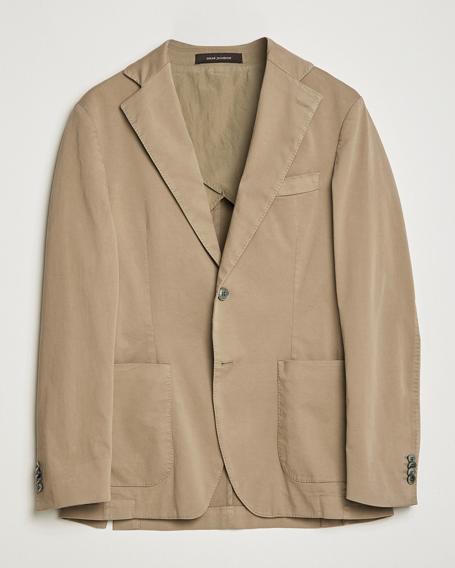 Herr | Kavajer | Oscar Jacobson | Egel Cotton Blazer Beige