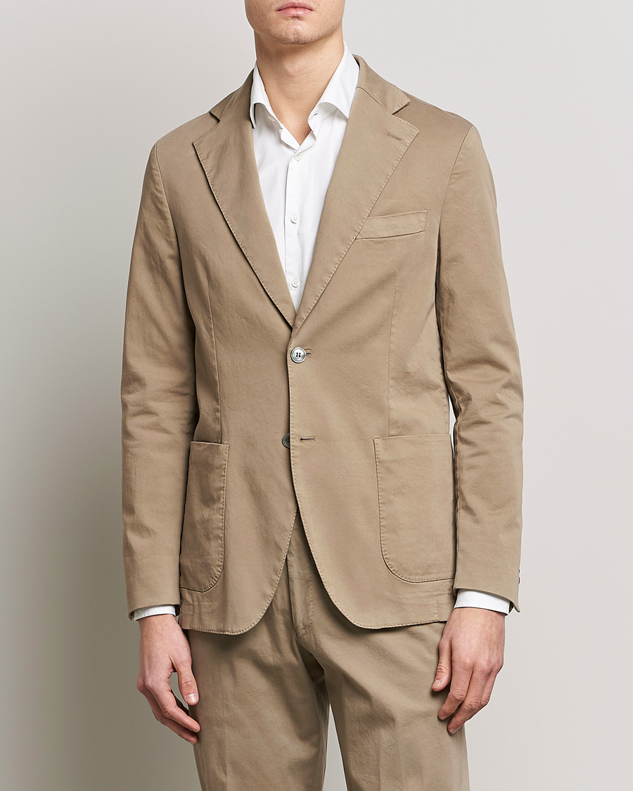 Herr | Kavajer | Oscar Jacobson | Egel Cotton Blazer Beige