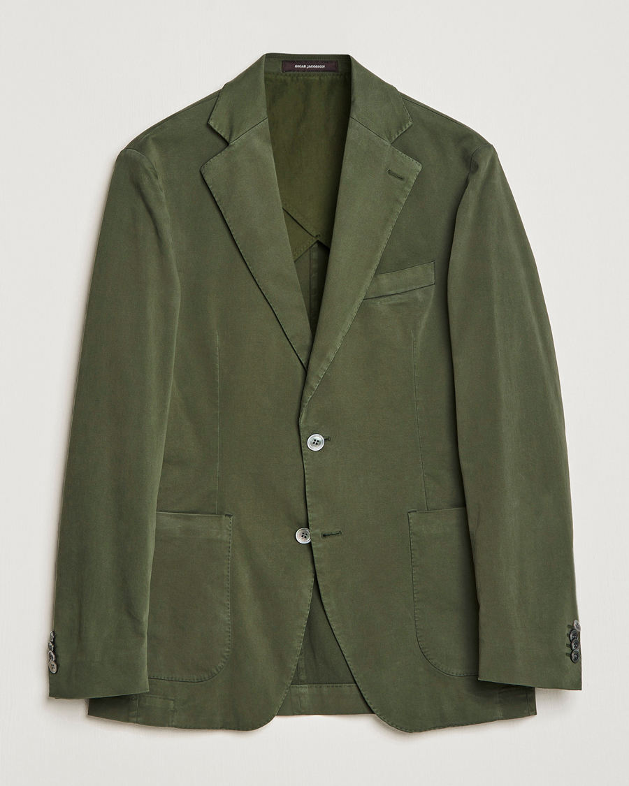 Herr | Kavajer | Oscar Jacobson | Egel Cotton Blazer Green