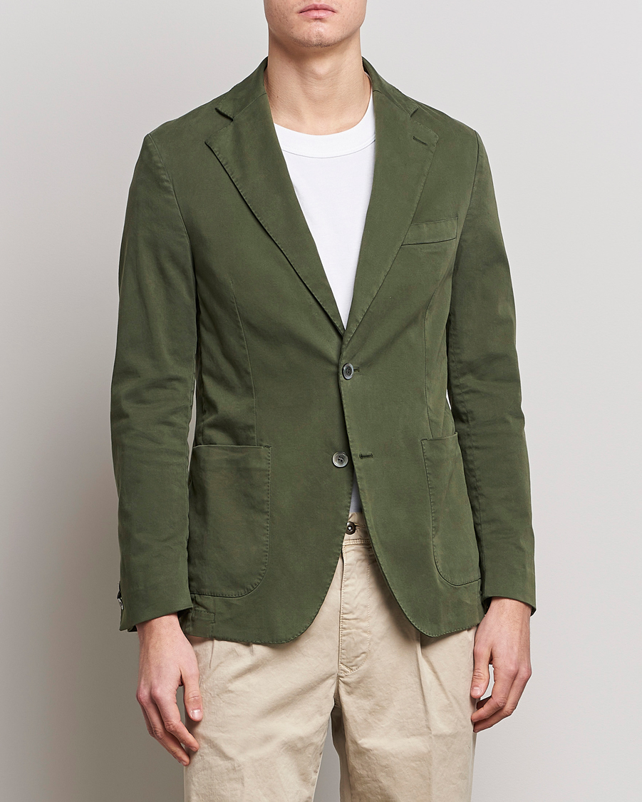 Herr | Kavajer | Oscar Jacobson | Egel Cotton Blazer Green