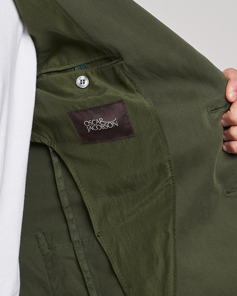 Herr | Kavajer | Oscar Jacobson | Egel Cotton Blazer Green