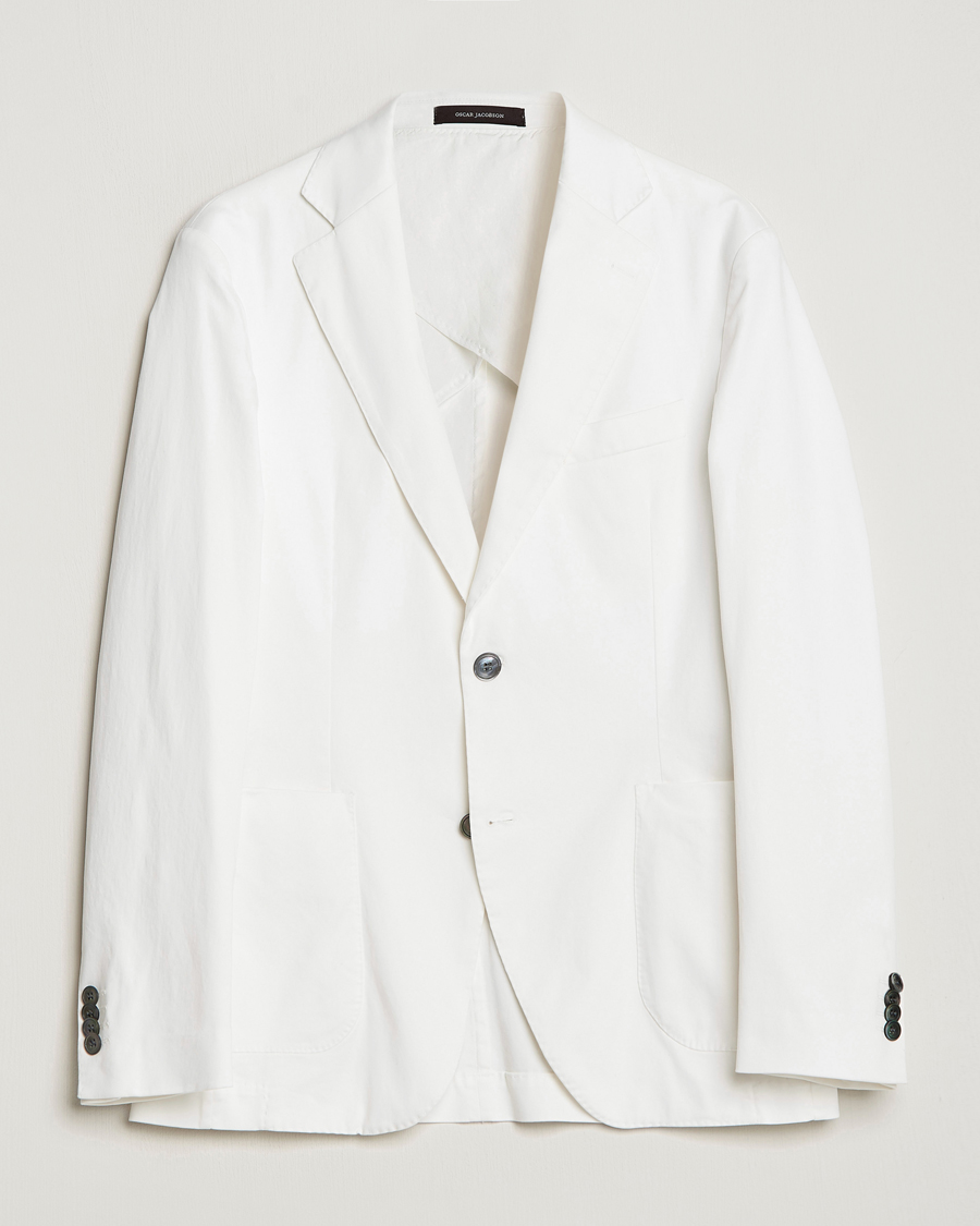 Herr | Kavajer | Oscar Jacobson | Egel Cotton Blazer White