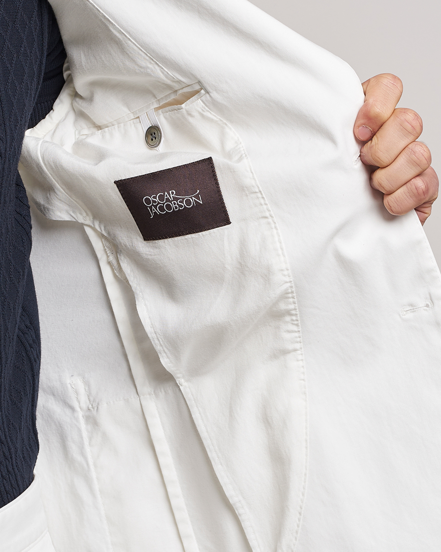 Herr | Kavajer | Oscar Jacobson | Egel Cotton Blazer White