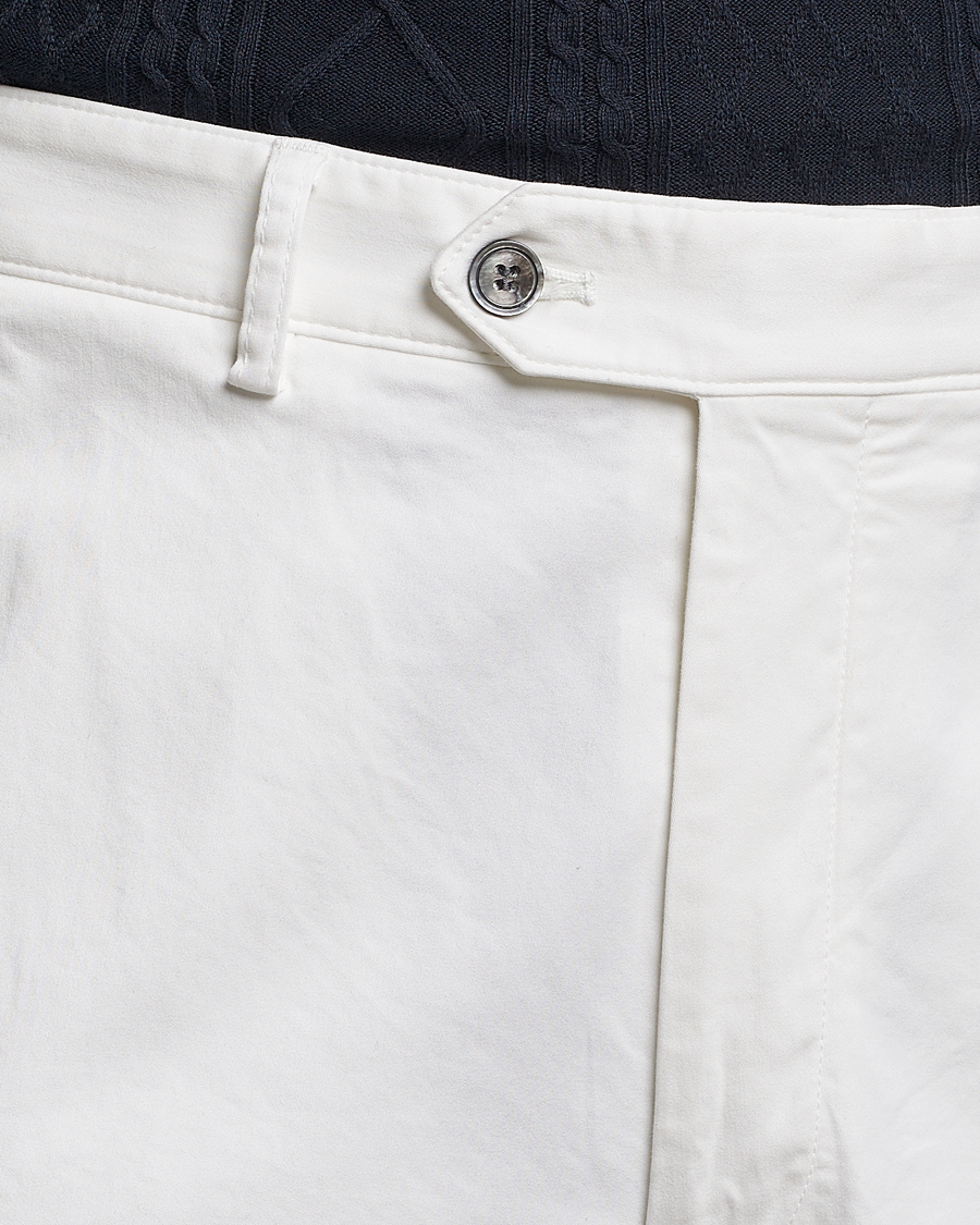 Herr | Byxor | Oscar Jacobson | Tanker Pleat Cotton Trousers Off White