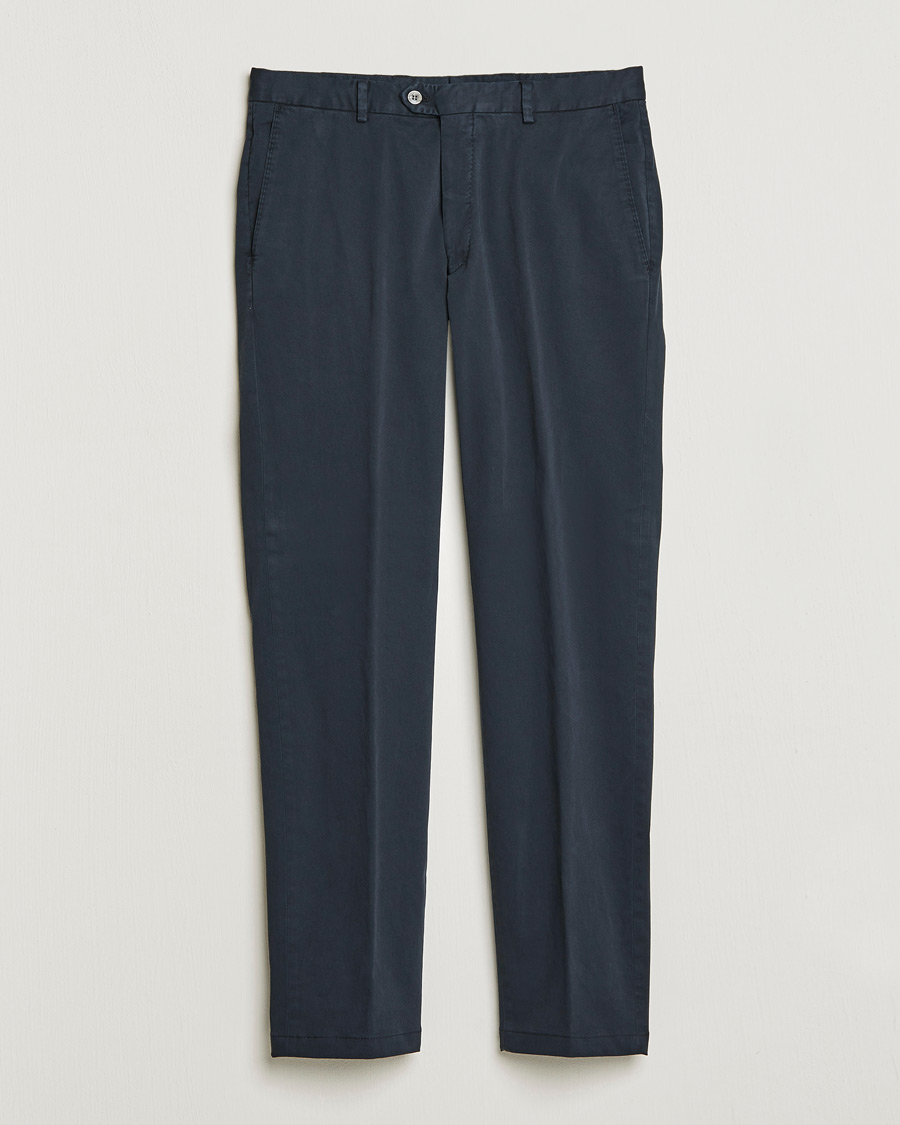 Herr | Byxor | Oscar Jacobson | Denz Casual Cotton Trousers Navy