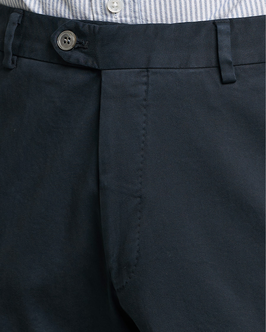 Herr | Byxor | Oscar Jacobson | Denz Casual Cotton Trousers Navy