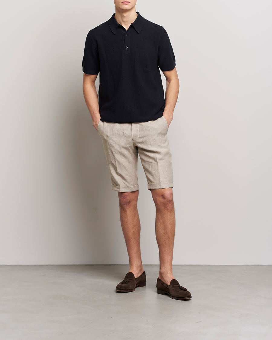 Herr | Shorts | Oscar Jacobson | Declan Linen Shorts Beige