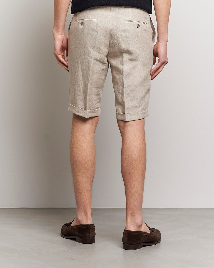 Herr | Shorts | Oscar Jacobson | Declan Linen Shorts Beige