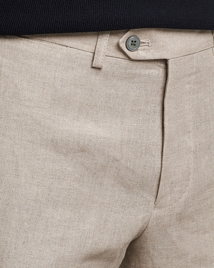 Herr | Shorts | Oscar Jacobson | Declan Linen Shorts Beige