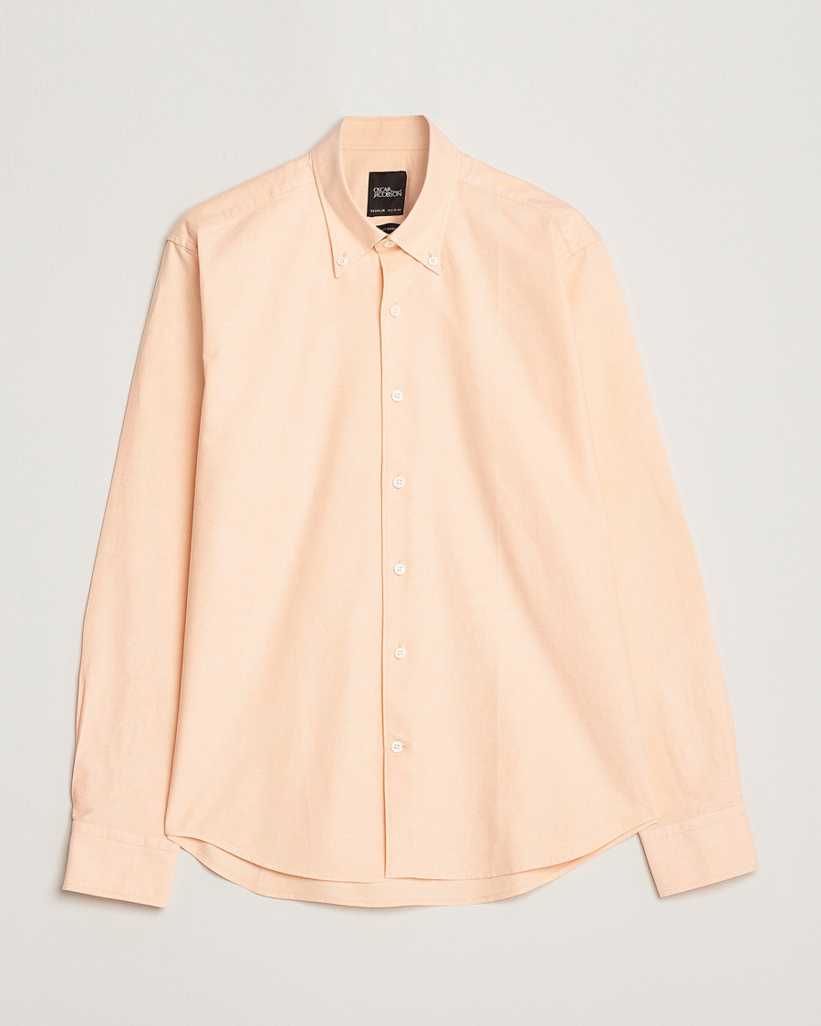 Herr | Skjortor | Oscar Jacobson | Regular Fit Button Down Oxford Shirt Orange