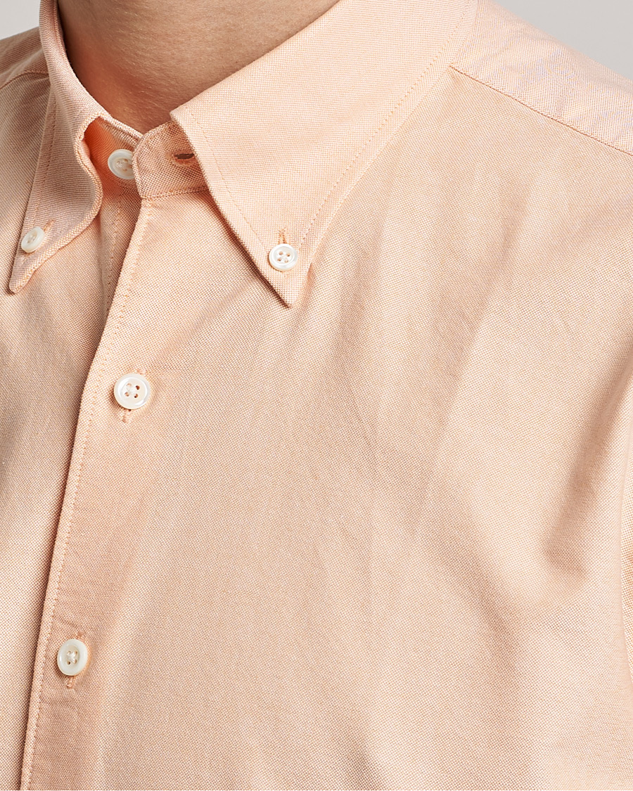 Herr | Skjortor | Oscar Jacobson | Regular Fit Button Down Oxford Shirt Orange
