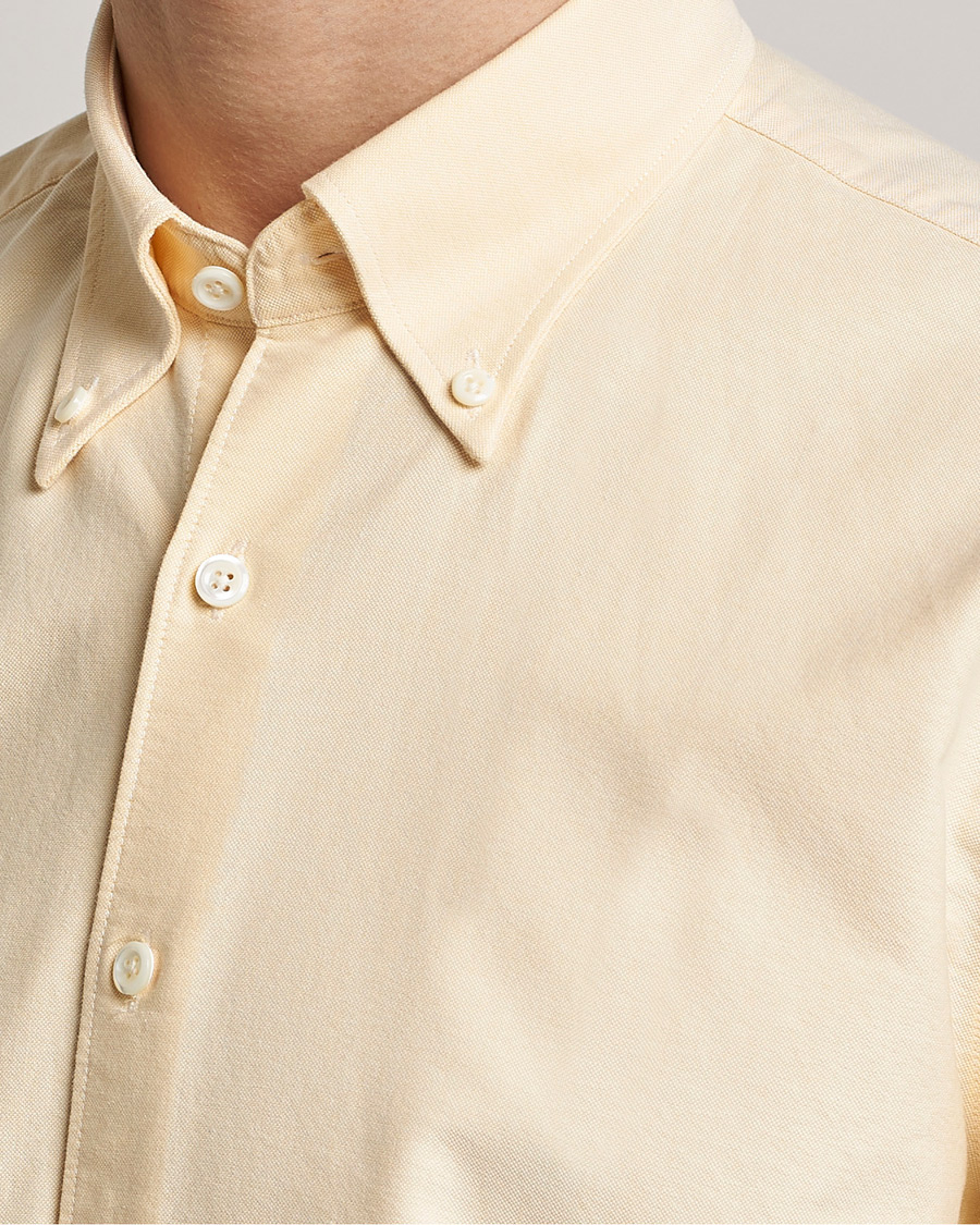 Herr | Skjortor | Oscar Jacobson | Regular Fit Button Down Oxford Shirt Yellow
