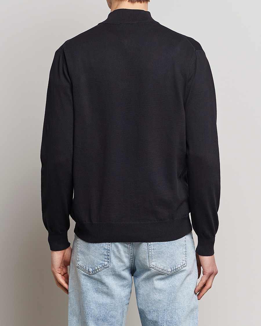 Herr | Tröjor | Oscar Jacobson | Pat Cotton Half Zip Navy
