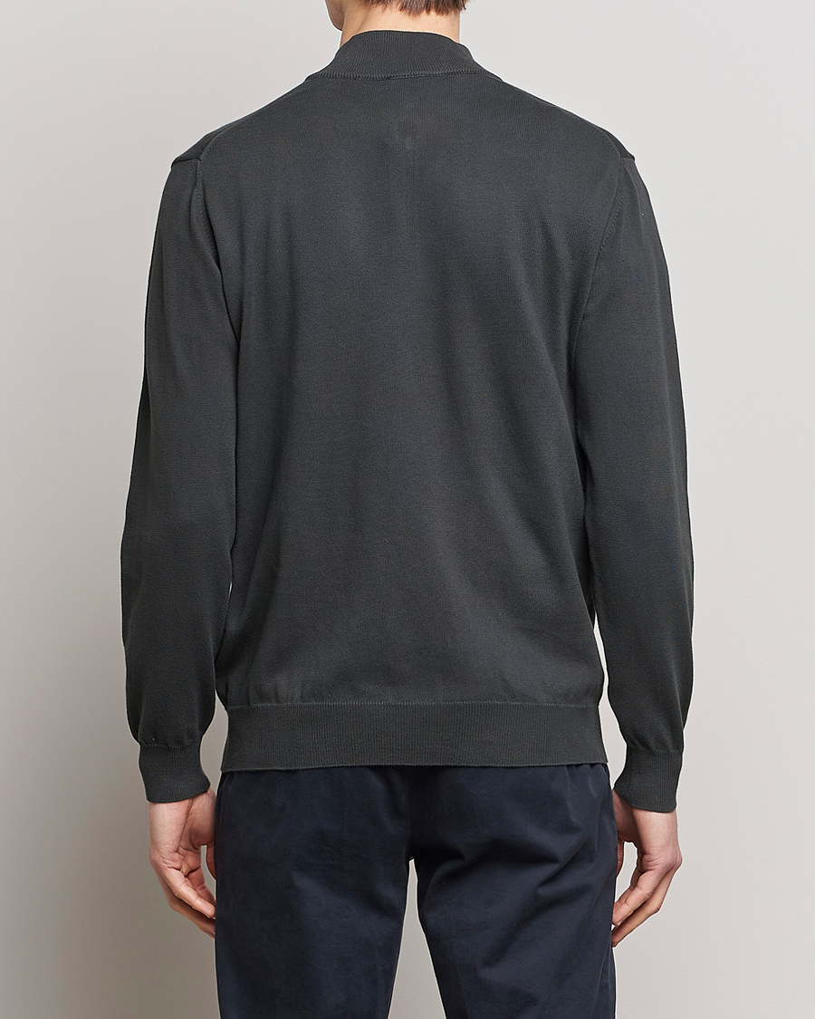 Herr | Tröjor | Oscar Jacobson | Pat Cotton Half Zip Green