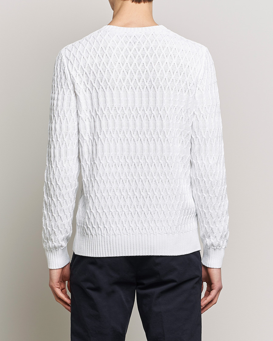 Herr | Tröjor | Oscar Jacobson | Cotton Fisherman Sweatshirt White