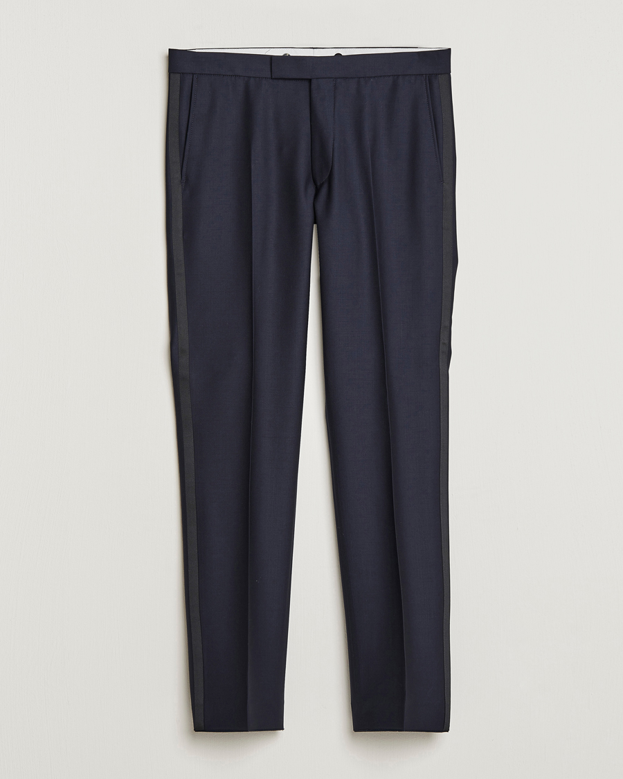 Herr | Byxor | Oscar Jacobson | Denz Tuxedo Trousers Navy