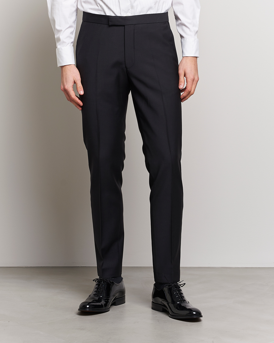 Herr | Black Tie | Oscar Jacobson | Denz Tuxedo Trousers Black
