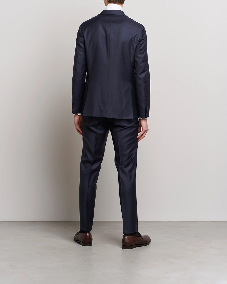 Herr | Business & Beyond | Oscar Jacobson | Ego Loro Piana Zelander Merino Wool Suit Navy