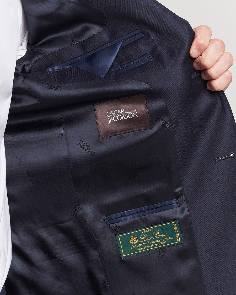 Herr | Kostymer | Oscar Jacobson | Ego Loro Piana Zelander Merino Wool Suit Navy